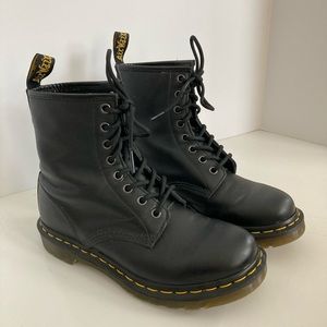 Dr. Martens Eight Eye Black Leather Lace Up Combat Boots Women’s 7